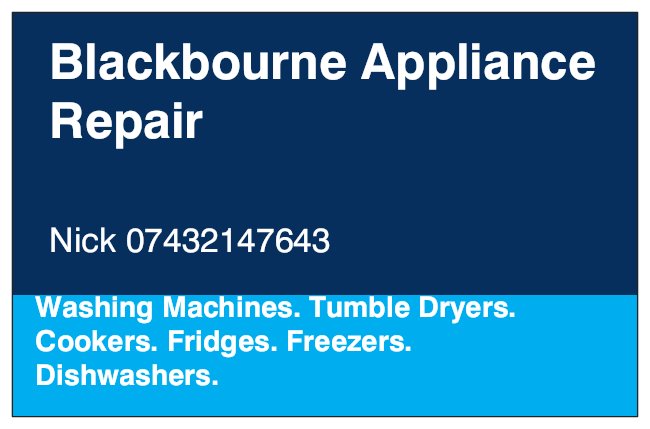 Blackbourne Appliance Repairs